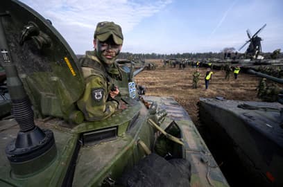Svenska soldater deltog i en Nato-övning efter inträdet i Nato 2024.